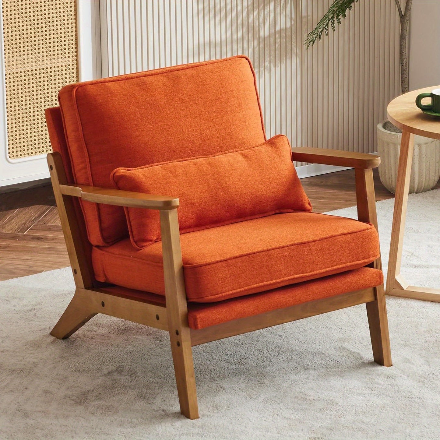 Wide armrest lounge chair
