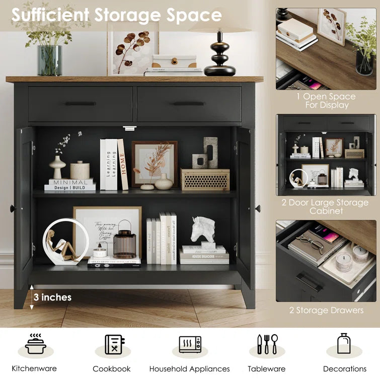 Ailynn - 2 Drawer- 2 Door Accent Cabinet