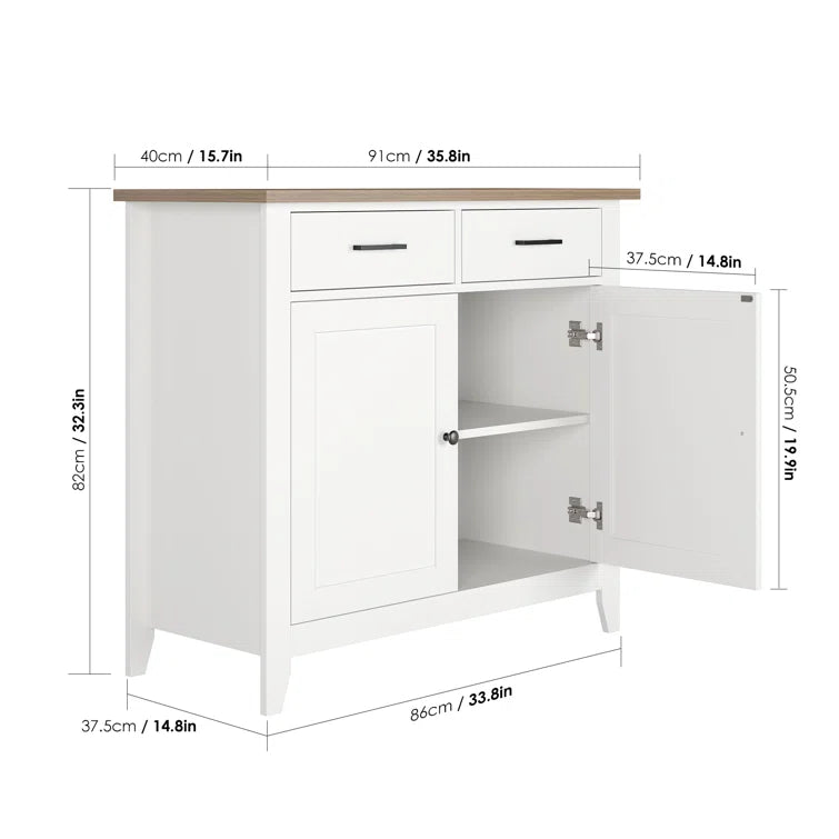 Ailynn - 2 Drawer- 2 Door Accent Cabinet